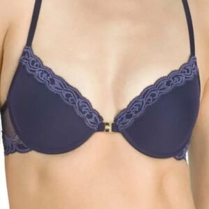 NWT Natori Front Closure Racer Back Lightly Padded Mesh Bra Size 36DD